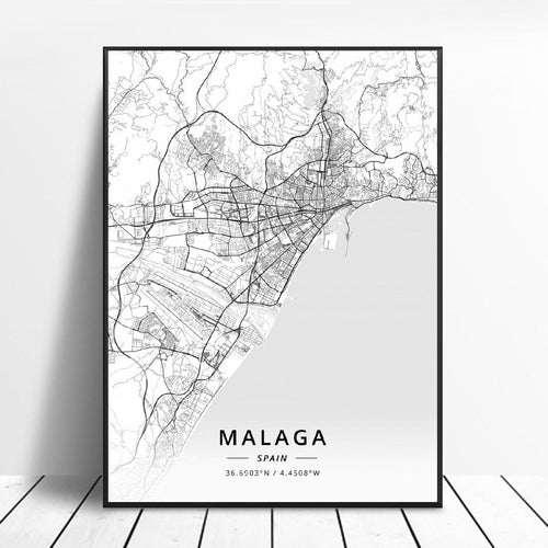 Málaga City Map